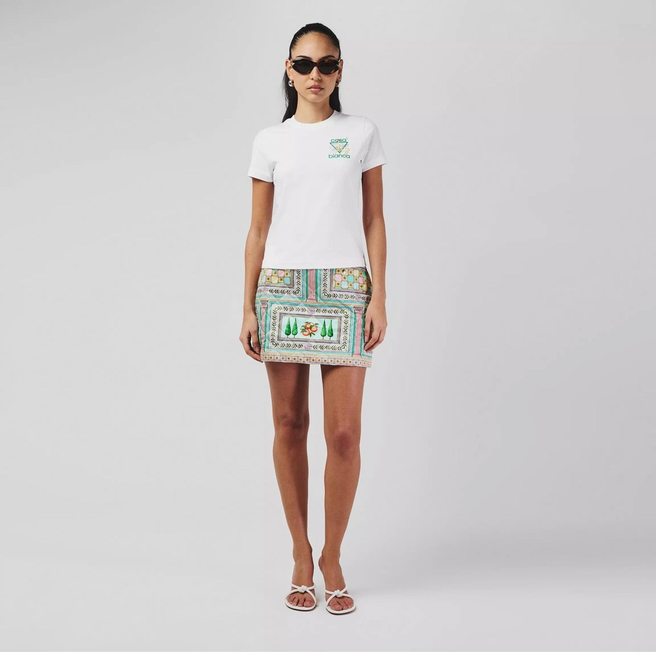 Women's Logo Cotton Cropped Tennis T-Shirt - Authenticity guaranteed