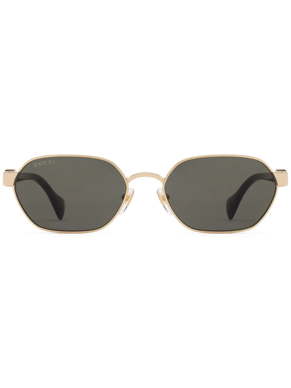 Gucci Sunglasses Black Gold With Velvet Hard Case round GG 🏴☑️