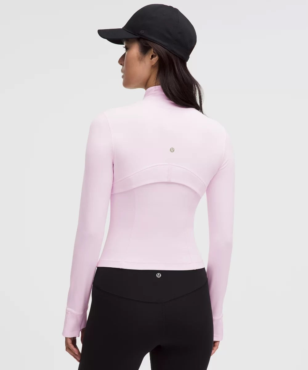 ⁠Lululemon Define Cropped Jacket Nulu - Pink (Gold Zip) - New 📲