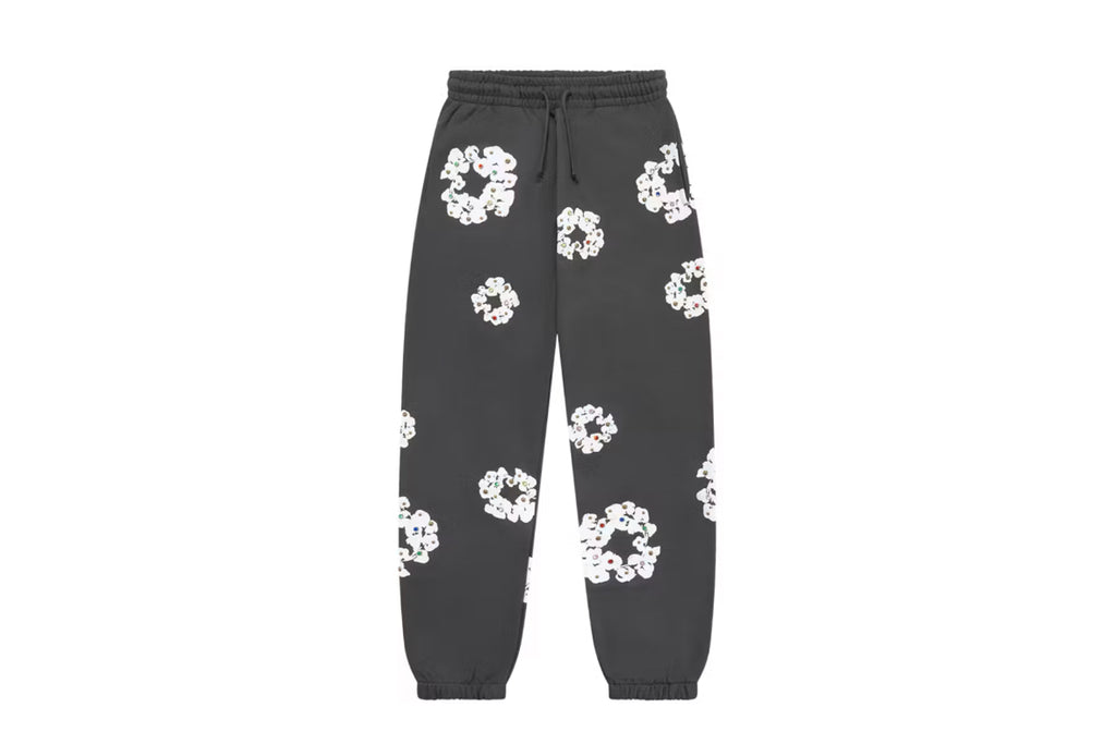 Denim Tears Rhinestone The Cotton Wreath Vintage Black Zip-Up Tracksuit