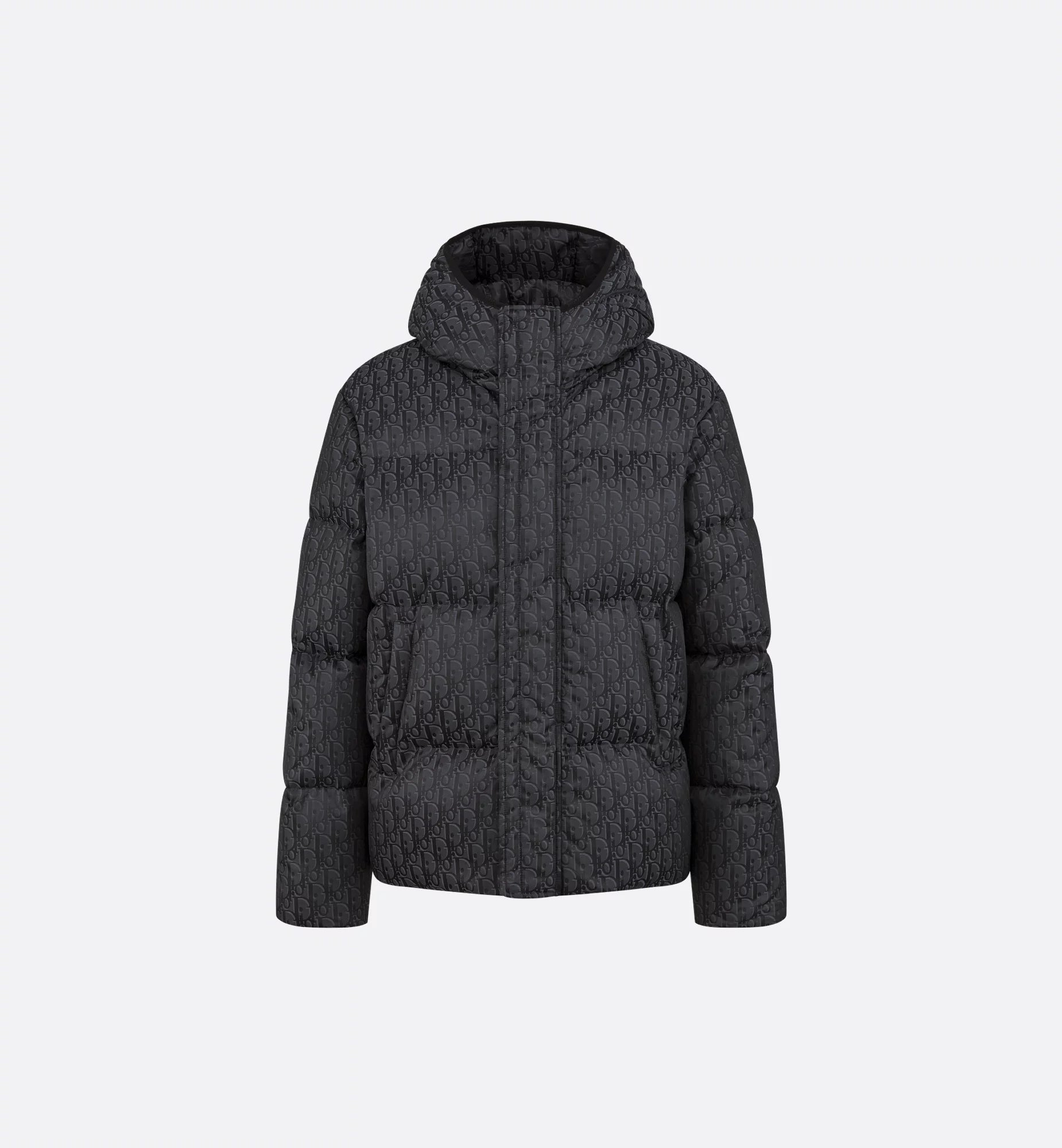 Dior Oblique Hooded Quilted Down Jacket
