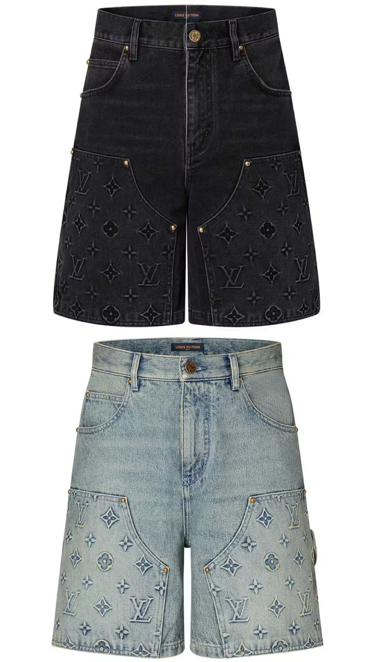 Louis Vuitton Monogram Workwear Denim Shorts✔️
