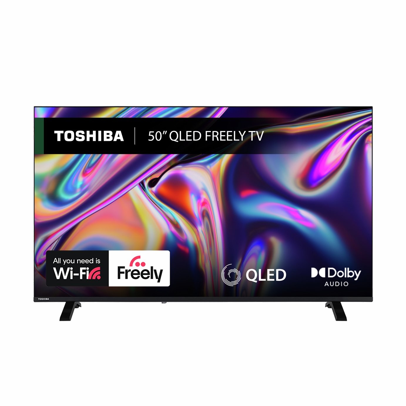 Toshiba 50 Inch TV Smart 4K Ultra HD HDR QLED Freely TV Netflix 50QV1563DB - Like new