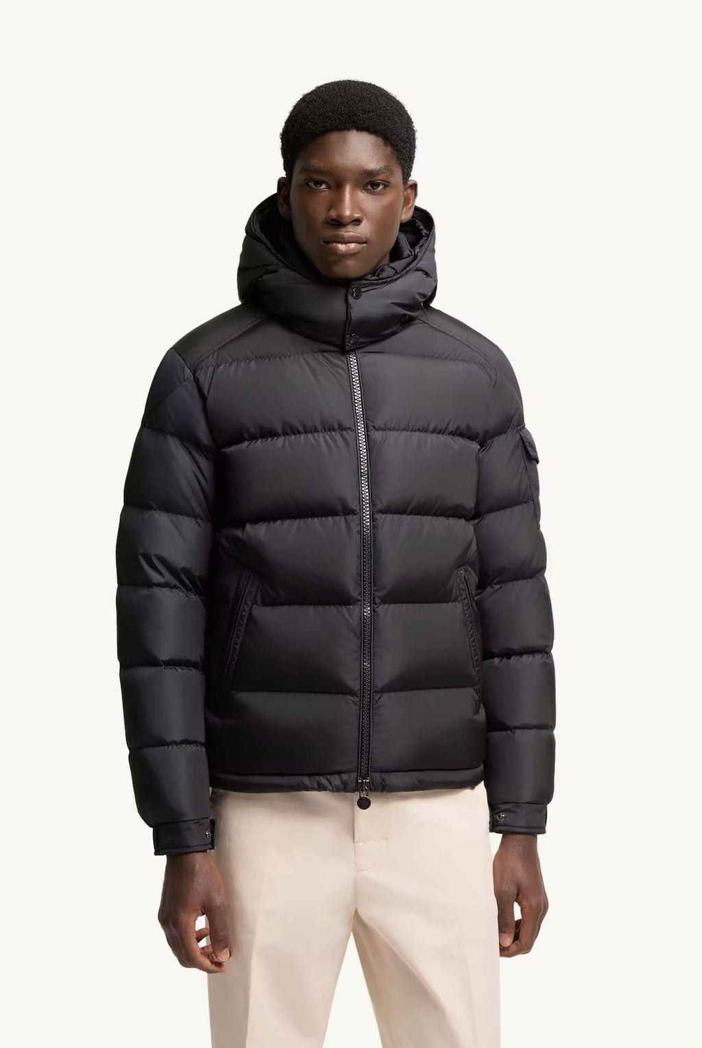 Moncler Maya Matte Short Down Jacket Black