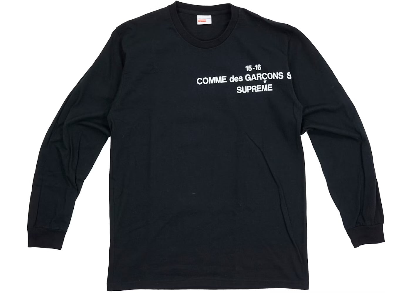 Supreme Comme Des Garcons Long Sleeve Tee - Black - Multiple Sizes 🌀