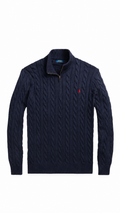 Ralph Lauren Cable Knit Quarter Zip Navy