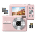 Andoer Digital Camera 44MP 1080P 32GB Card 16X Zoom 2 Batteries SD LCD microSD