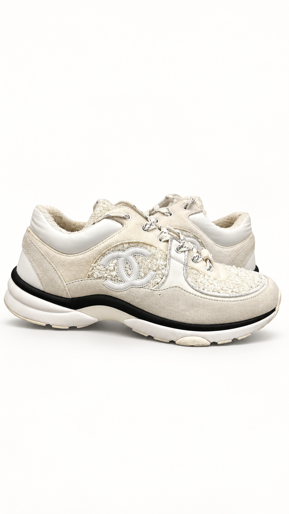 Chanel Women's CC Runner Low Trainers White