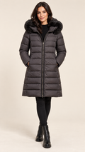Women's Moncler Fabrefur Black Puffer Jacket - Authenticity Guaranteed