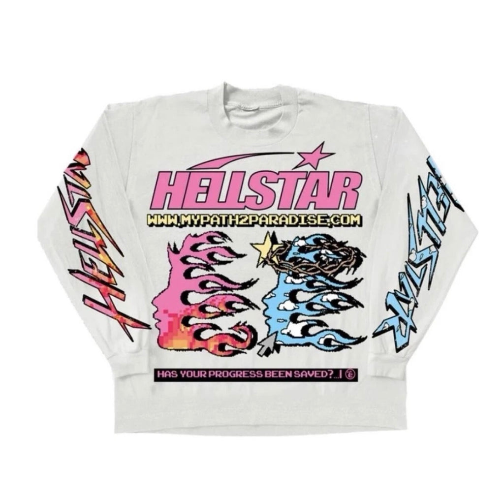 Hellstar Pixel Tee L/S White