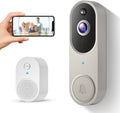 1080P Wireless Video Doorbell Camera with Ring Chime, Smart AI Human Detection - New 🏴