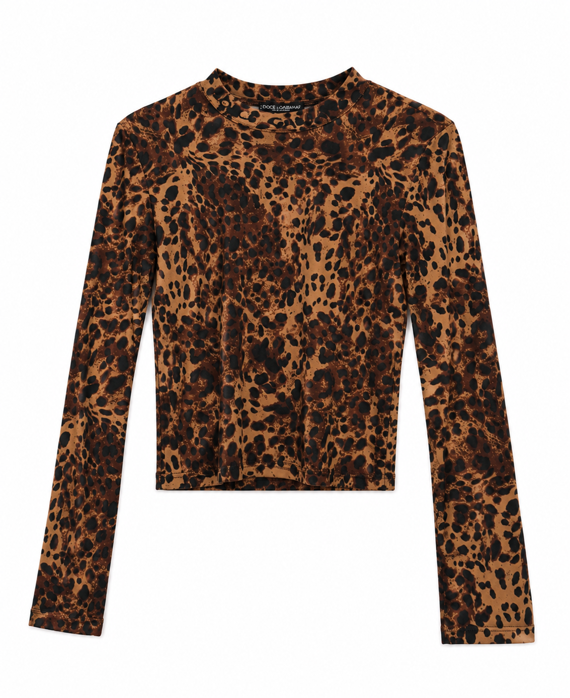 Dolce & Gabbana X Skims Leopard Print Long Sleeve Top