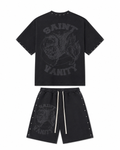 Saint Valley TERRY LOGO Short Set "FADED Black” (Pre-Order)