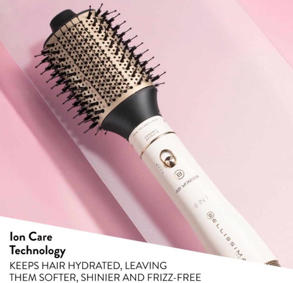 Bellissima 11863 Hot Air Styler 8 In 1 Hot Air Brush Dryer Air Wonder White&Gold🏴