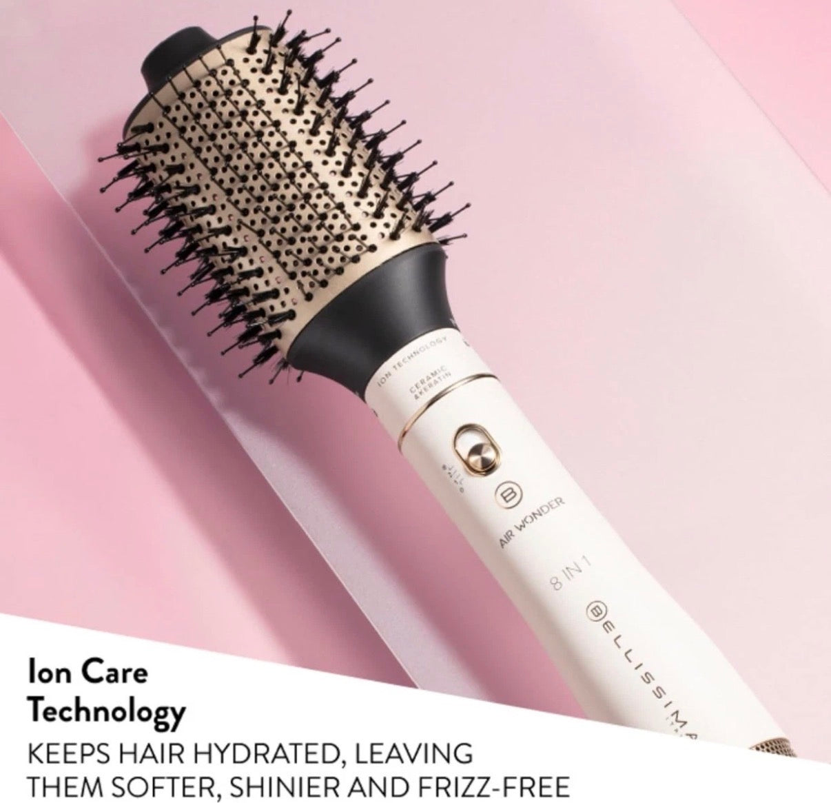 Bellissima 11863 Hot Air Styler 8 In 1 Hot Air Brush Dryer Air Wonder White&Gold🏴