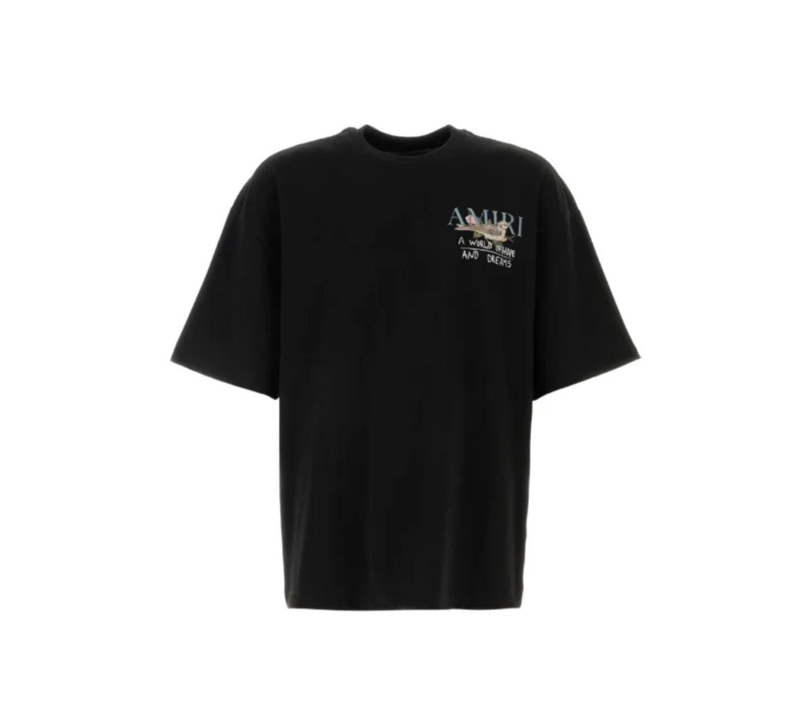 Amiri Black Dreams And Hopes Graphic Print T-Shirt - Medium