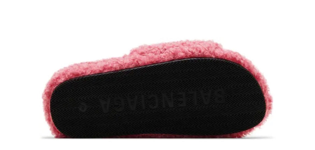 Balenciaga Womens Furry Slides 'Sweet Pink'