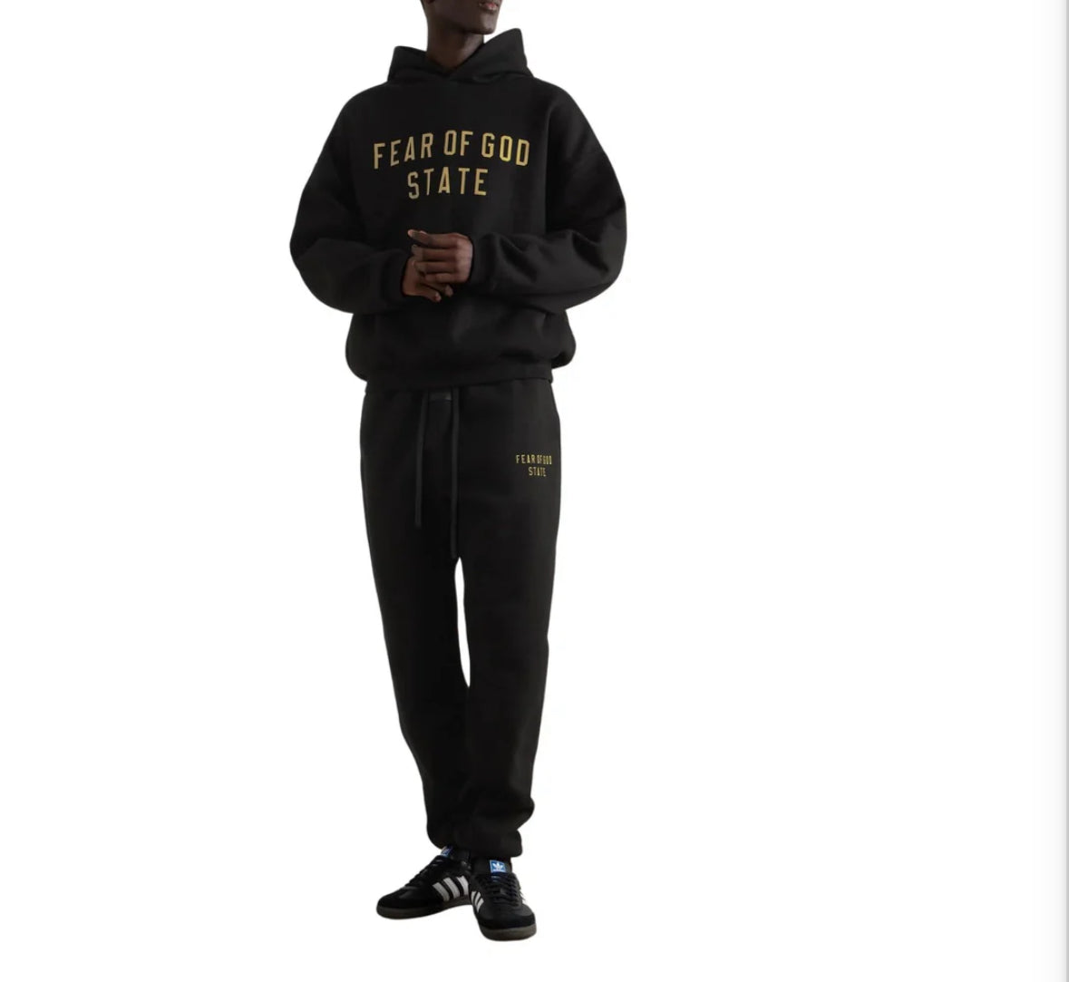 FEAR OF GOD ESSENTIALS BLACK STATE TRACKSUIT