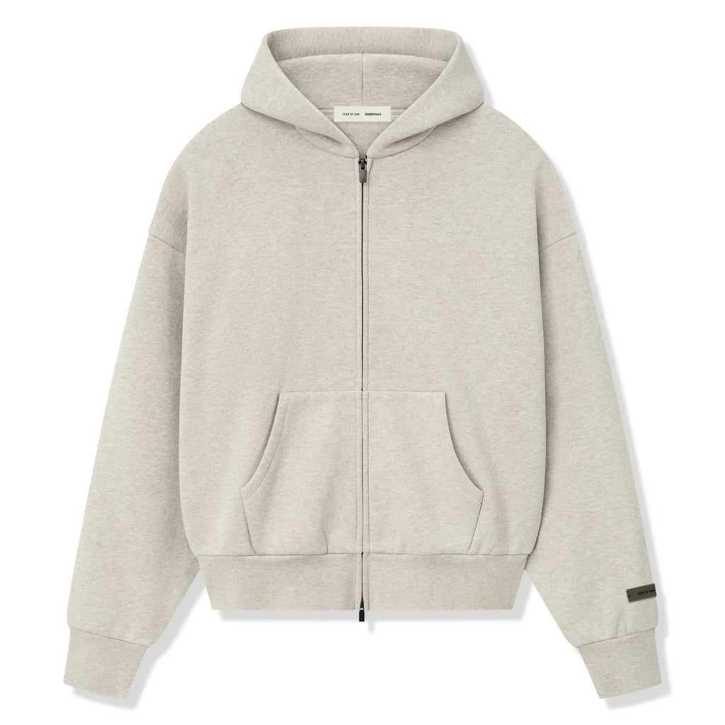 Fear Of God Essentials ‘Heather Stone’ Metalic Zip-Up Tracksuit (FW25)