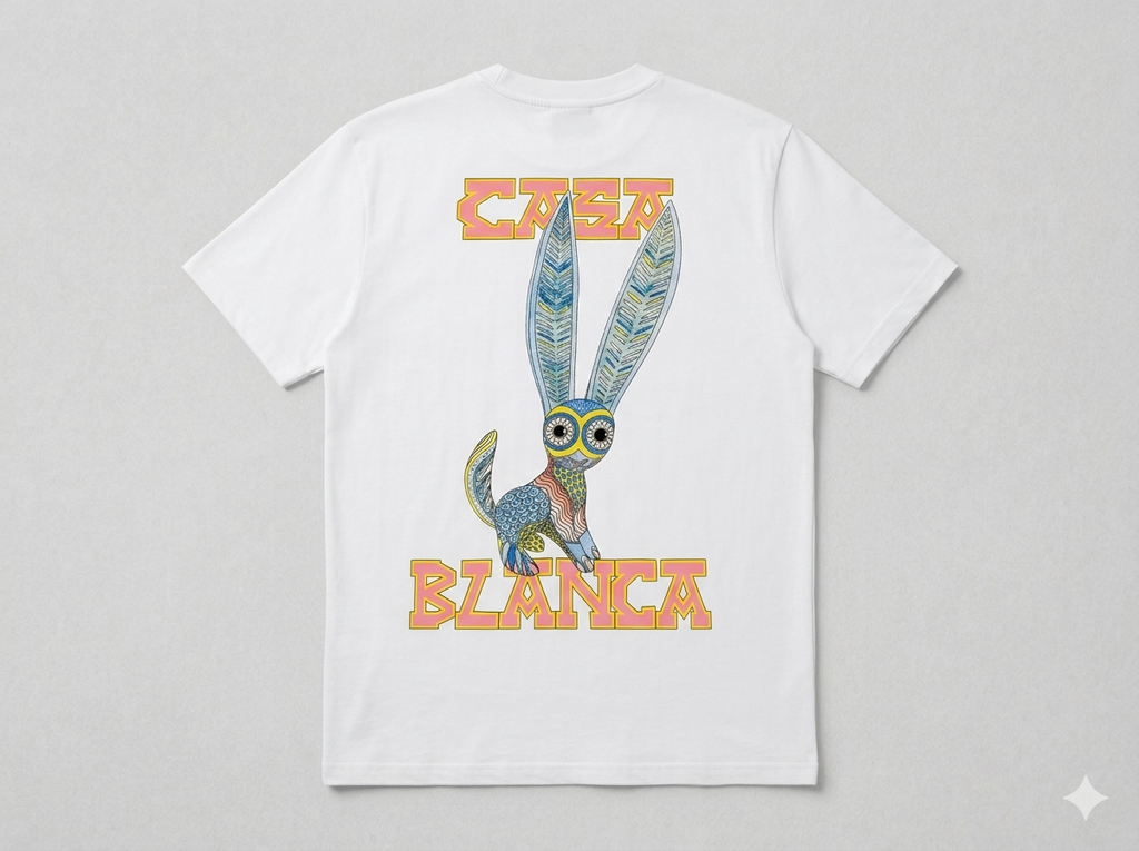 Casablanca Paris Fennec Fox Graphic T-Shirt White Large Tennis Club - New 🏴