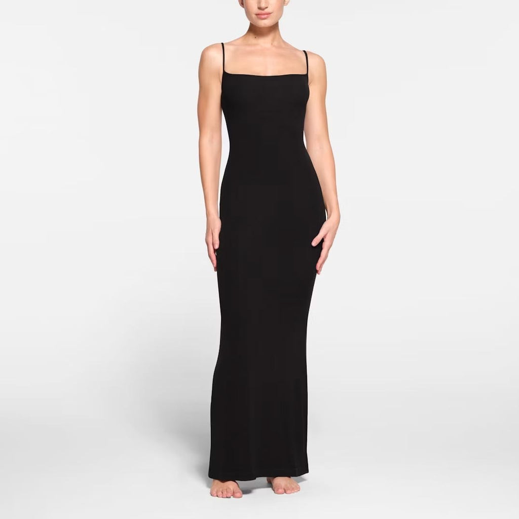 SKIMS Soft Lounge Long Slip Dress Onyx / Black Brand New 🏴