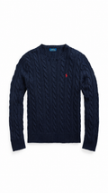 Ralph Lauren Cable Knit Jumper - Navy