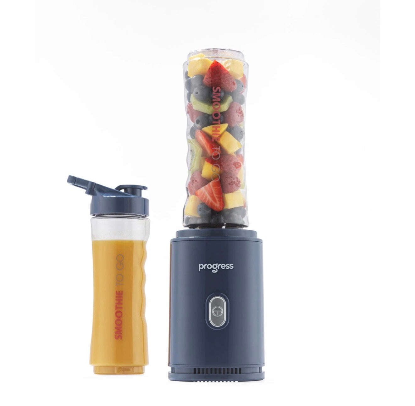 Progress Smoothie Blender 500W 2x600ml Bottles One Touch BPA Free Easy Clean