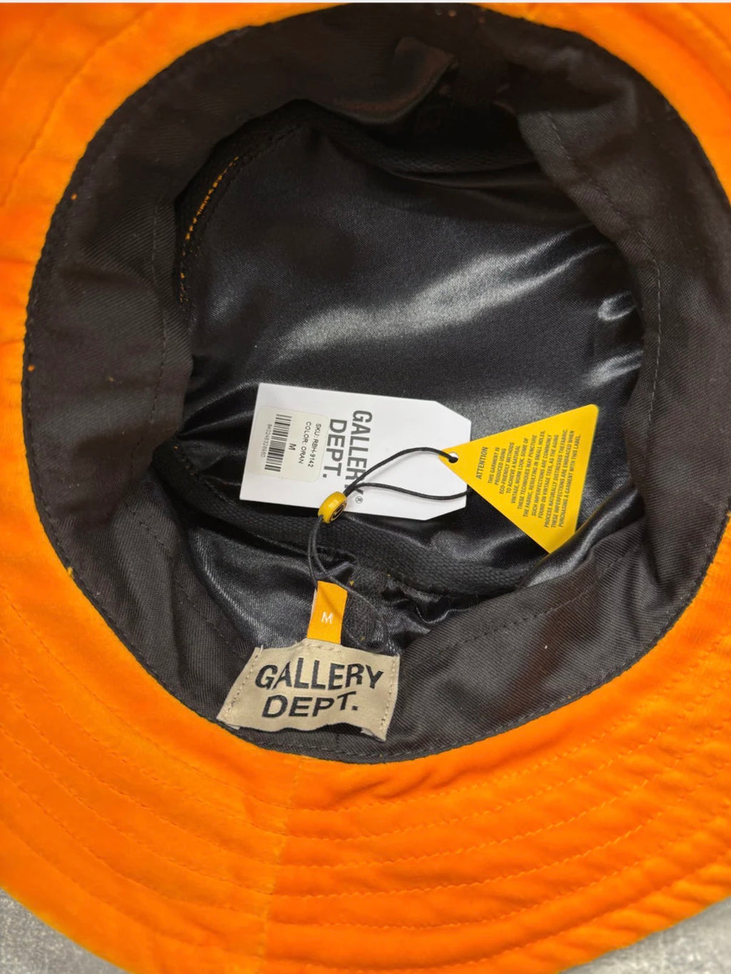 GALLERY DEPT. VELVET RODMAN BUCKET HAT ORANGE⚫️☑️