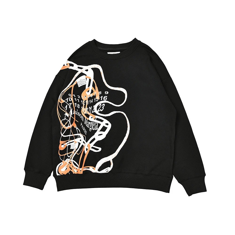 Maison Margiela men's black graphic sweatshirt- Like new ⚪️
