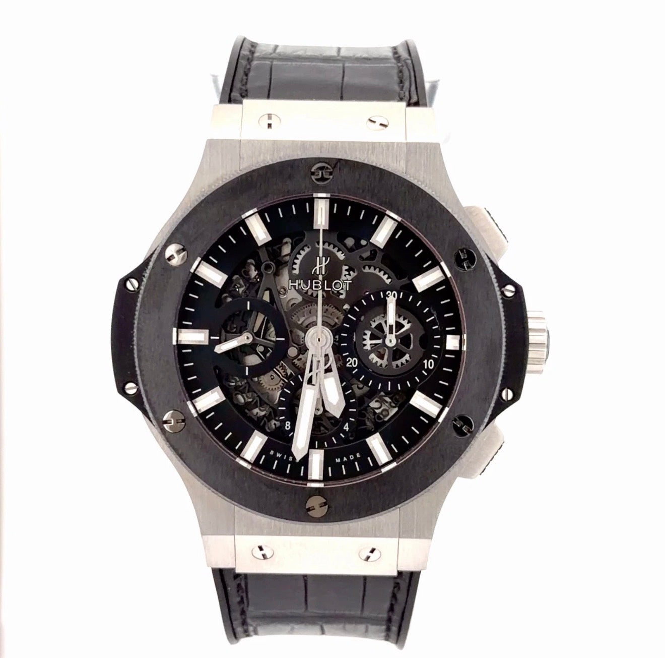 HUBLOT Big Bang Aero Bang Black Leather  Strap 44mm 311.SM.1170.GR TO277653