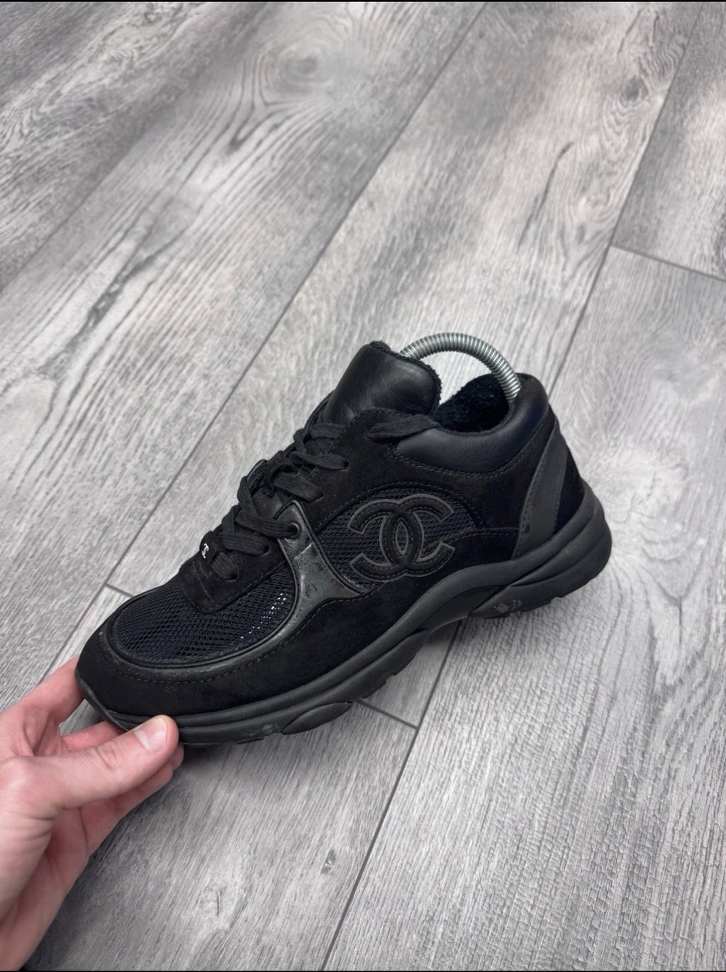 Chanel CC Runners Black Mesh UK 6 RRP £995⚫️