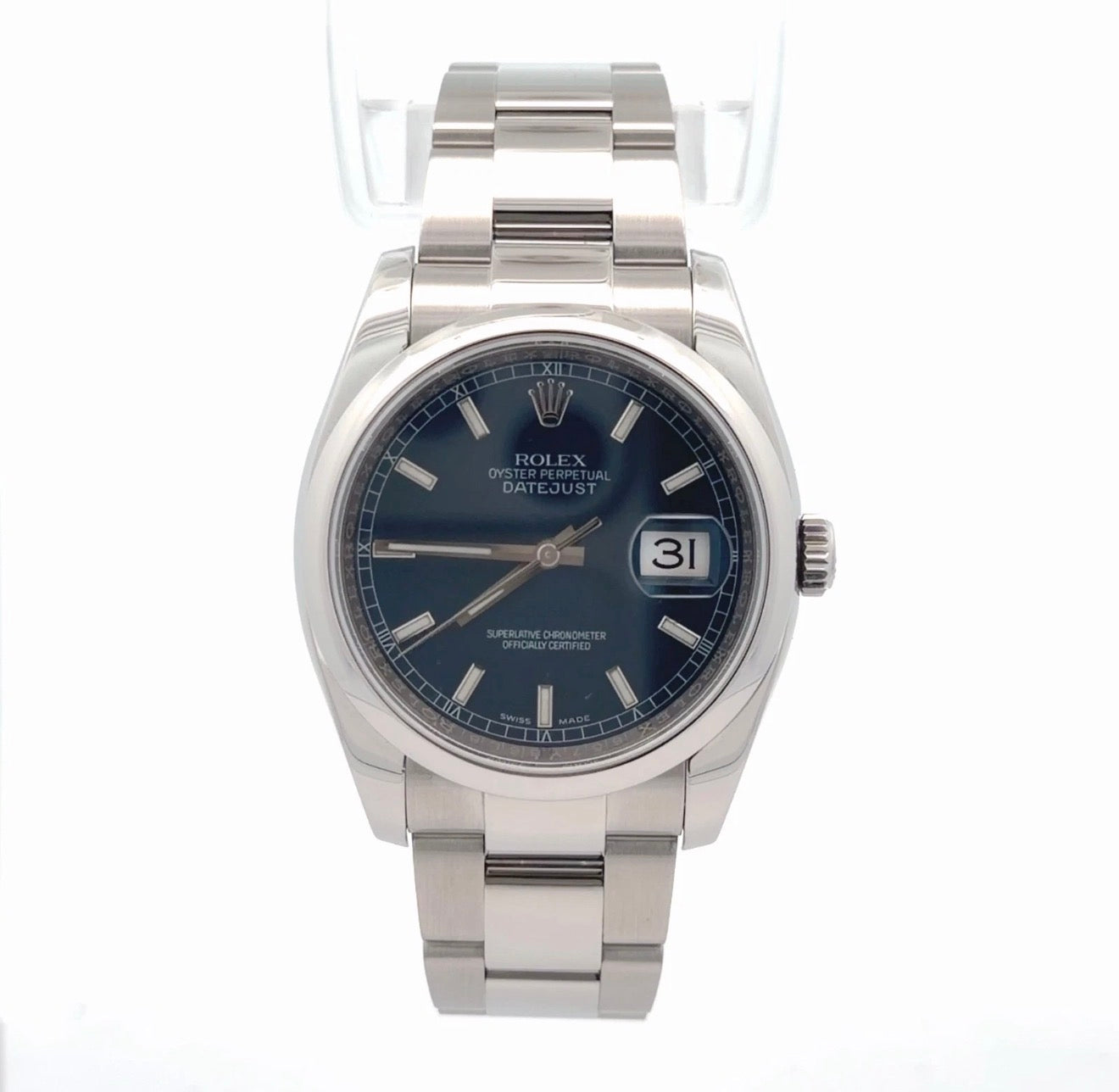 Rolex Datejust 36mm 116200 2013 Blue Roulette Date Dial Oyster Bracelet