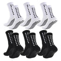 6 Pairs Sports Grip Socks Football Unisex Non-Slip - New 🏴