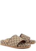 GUCCI Sideline GG-monogram canvas sliders Used🏴☑️