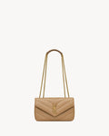 YSL LOULOU SMALL BAG IN MATELASSÉ LAMBSKIN NATURAL TAN
