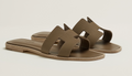 Hermes Oran Sandals (Brand New) - Etoupe Colour - New 🏴