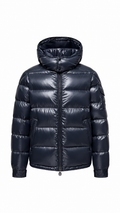 “SALE” Moncler Maya Navy Hooded Short Down Jacket