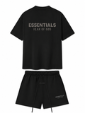 FEAR OF GOD ESSENTIALS Jet Black' SHORT SET (SS25)