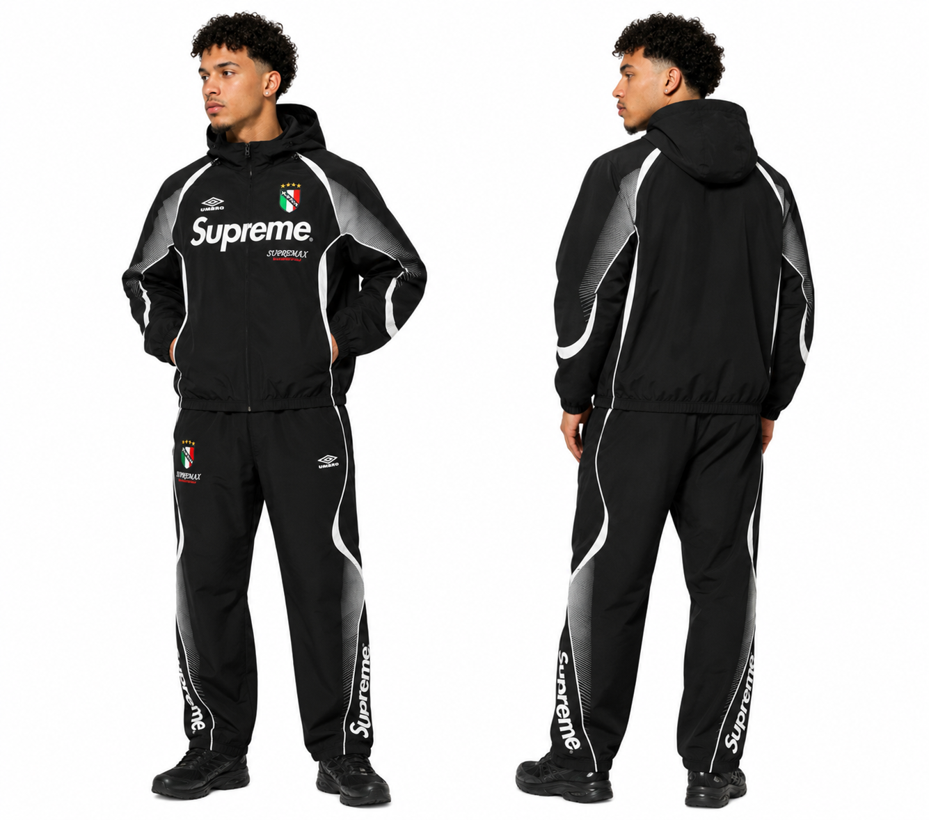 Supreme x Umbro Black Tracksuit - Medium