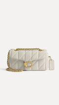 Tabby Shoulder Bag 26 With Pillow Quilting White Beige
