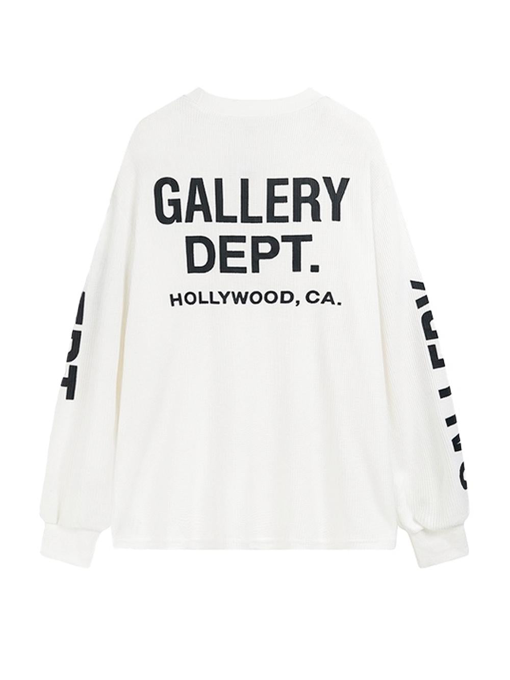 GALLERY DEPT. Logo Print Thermal Sweatshirt- Like new ⚪️