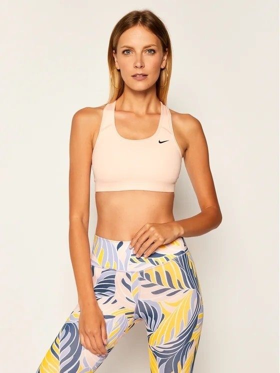 NIKE Swoosh SPORTS BRA BV3630 Pink Women's Activewear NEW 🏴☑️