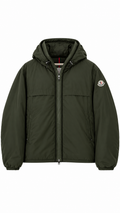 Moncler Men’s Green Hooded Zip Down Jacket - Authenticity Guaranteed