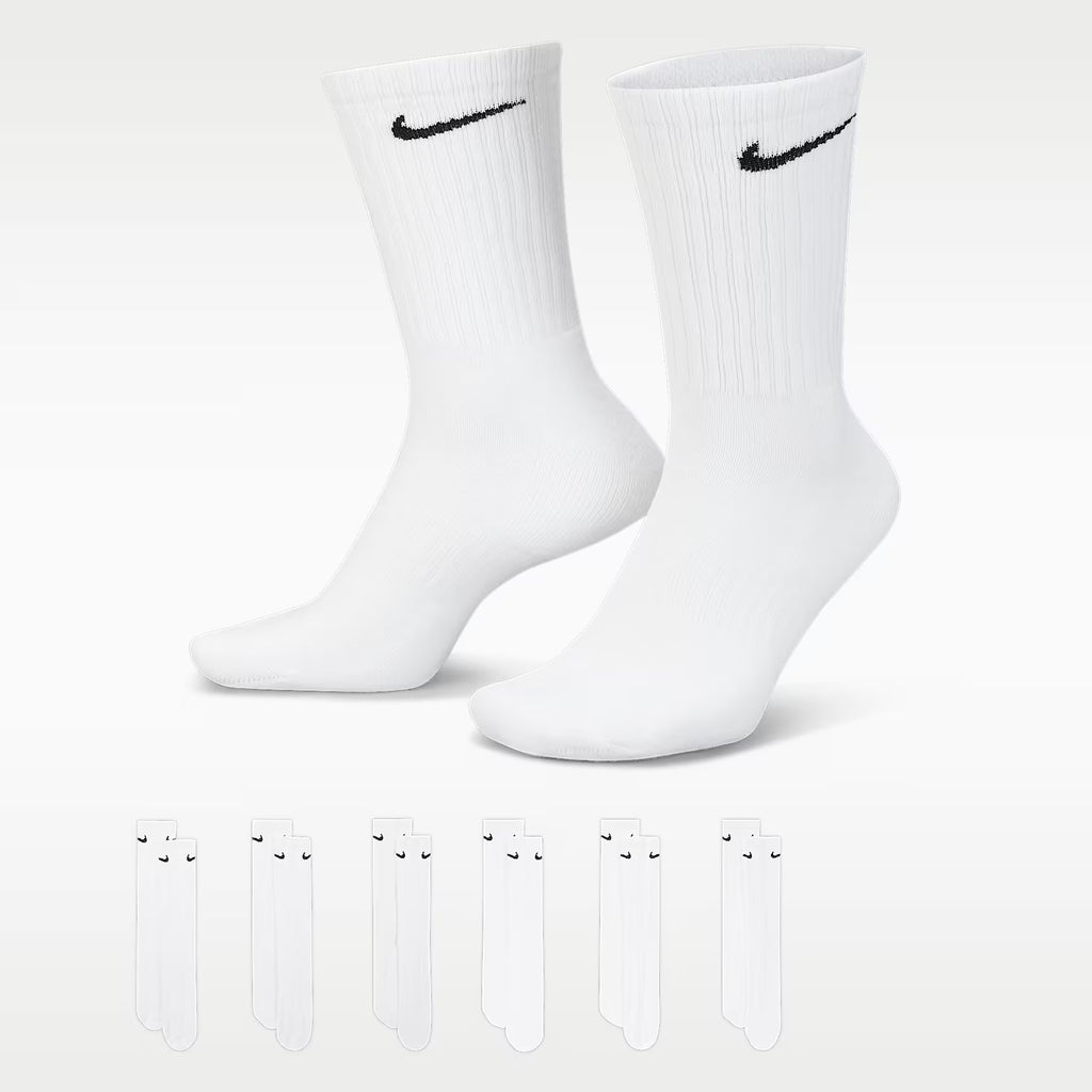Nike Dri-FIT Everyday Cushioned Training Crew Unisex 6 Pairs Socks - New 🏴