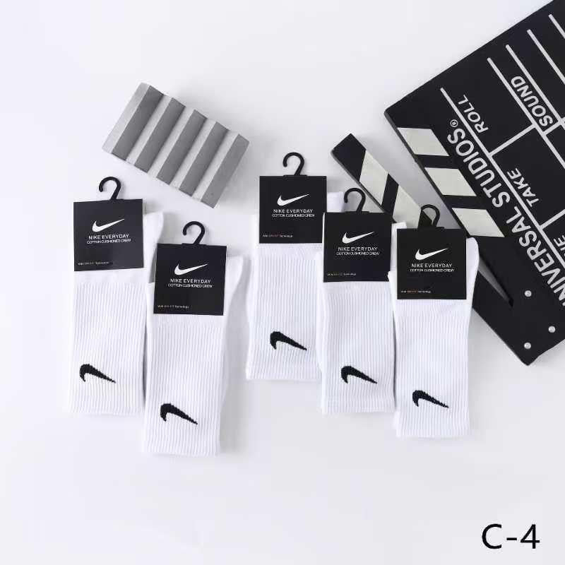 10 Pairs Nike White Crew Socks Everyday Cushioned Sports Gym Cotton Unisex - New 🏴