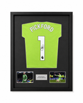 Professionally Framed Jordan Pickford Everton
FC EFC Goalkeeper Shirt.
