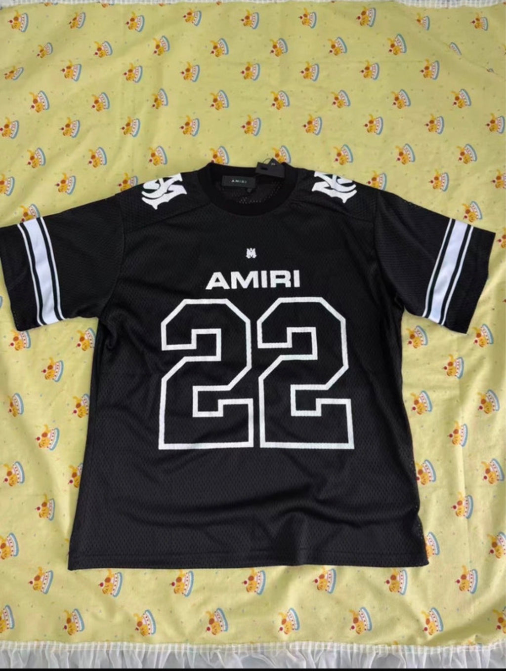 Amiri Black Mesh Basketball Jersey⚫️