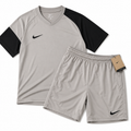 Nike Dri Fit Academy T-Shirt Top and Shorts Set - Pewter Grey/Black - New