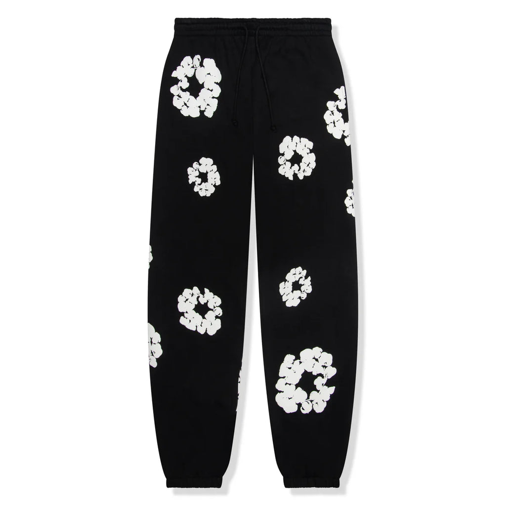 Denim Tears The Cotton Wreath Black Sweatpants