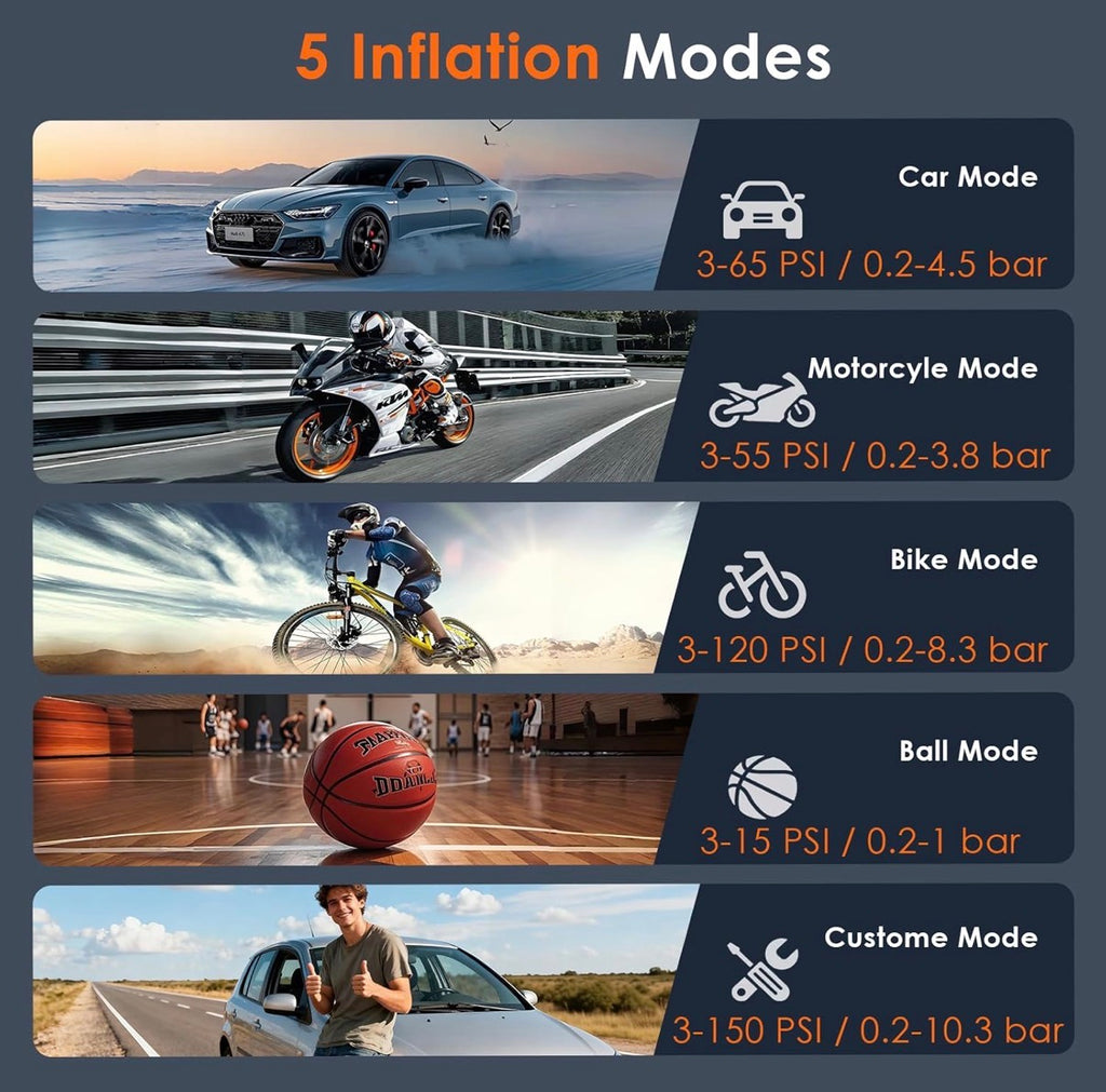 HOVVIDA Tyre Inflator Portable Air Compressor🫆